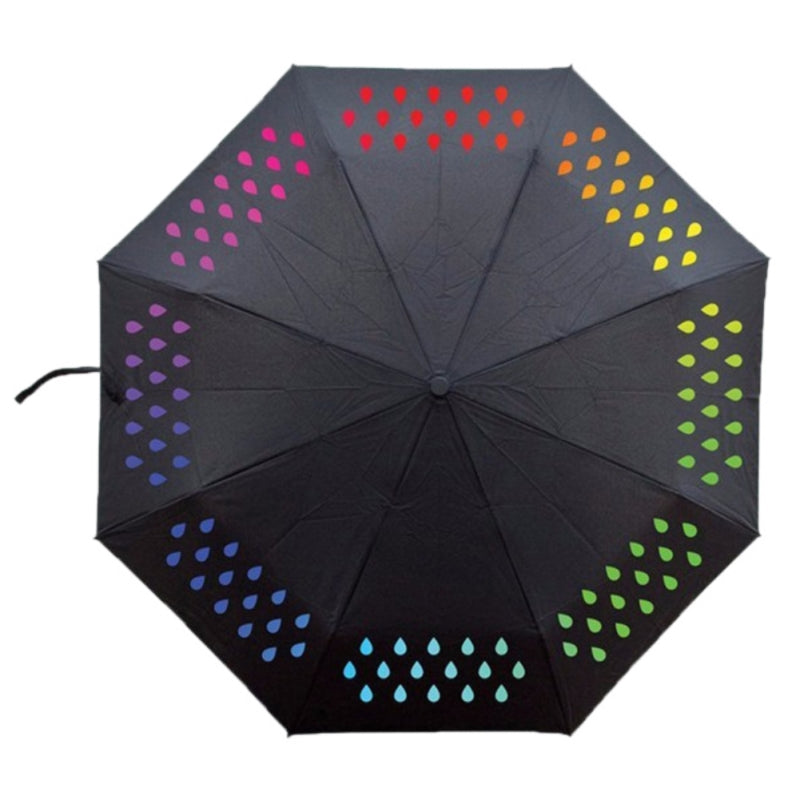 'Magic Raindrops' Color Changing Pocket Compact Umbrella - thebrollystore.com