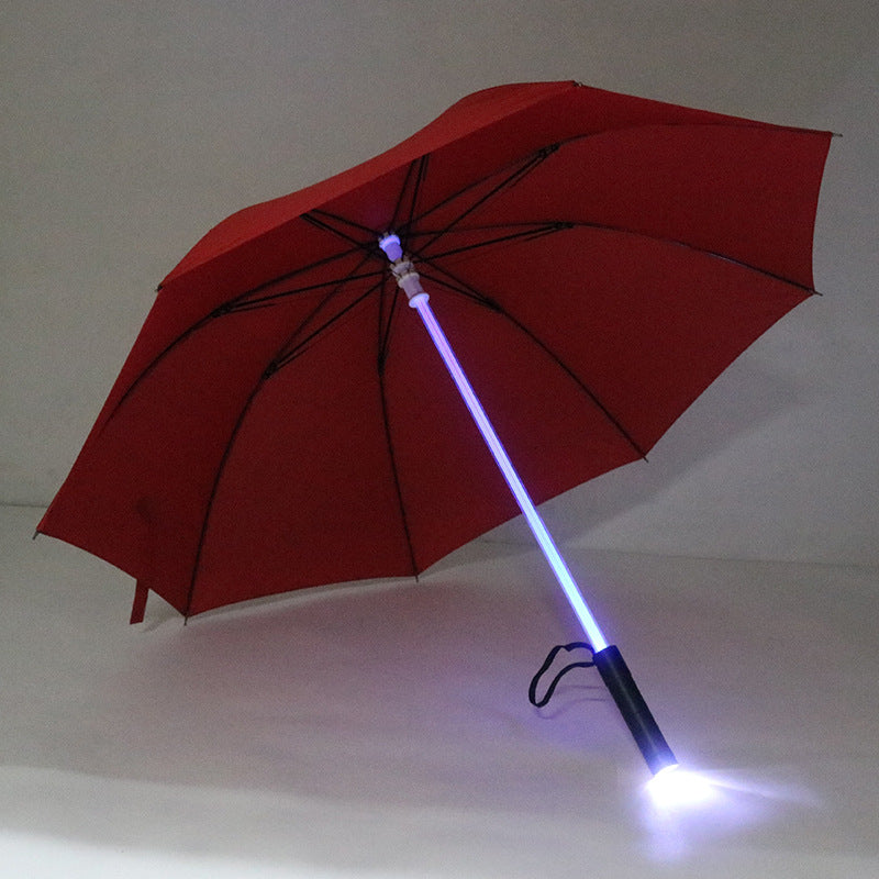 'Light Sabre' LED Light Up Safety Umbrella with built-in torch - thebrollystore.com